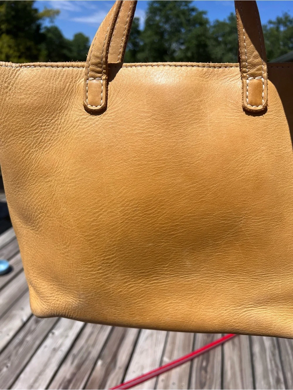 Portland leather Goods Med Zip Crossbody Sunflower
